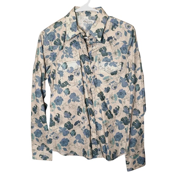 Rockies women's Button-up Floral Western Shirt size M New with Tag - Picture 1 of 7